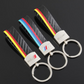 Arch Hook Colored Leather Car Keychain | AMG, ///M & S Line Metal Key Ring | Premium Auto Keychain Gift (115mm, 19g)