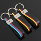 Middle Stripe Colored Tape Car Keychain | AMG, ///M & S Line Metal Key Ring | Premium Auto Keychain Gift (120mm, 18g)