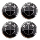 BMW Floating Wheel Center Caps Set – Self-Leveling Logo Hub Caps for BMW Wheels | 56mm & 68mm Floating Rim Center Caps (Set of 4)