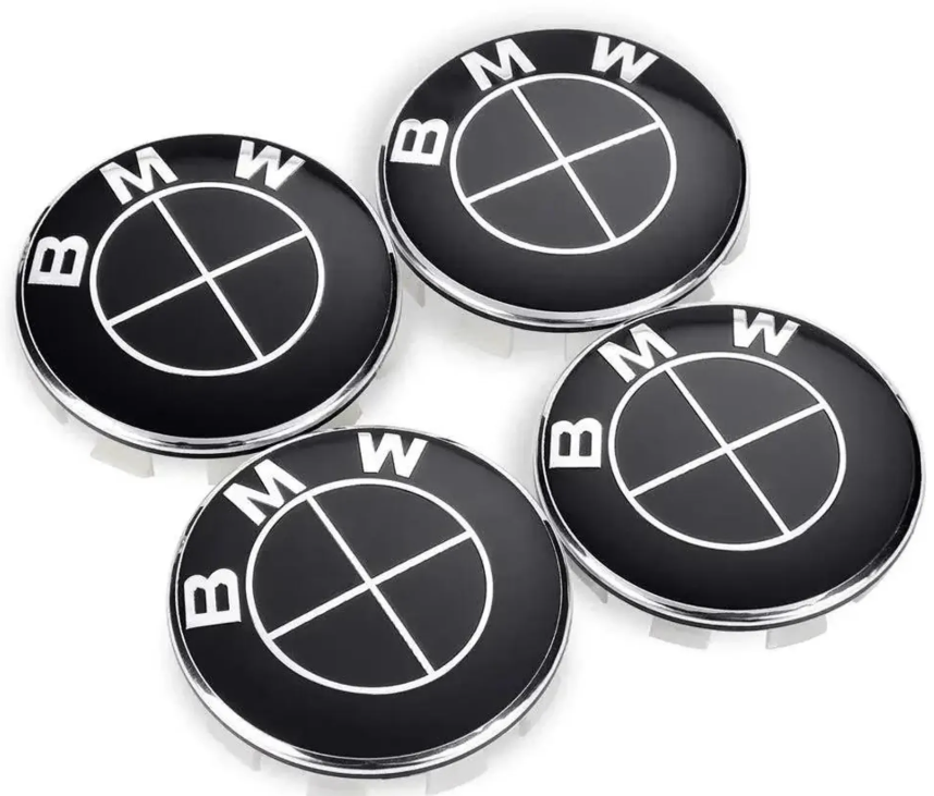 BMW Floating Wheel Center Caps Set – Self-Leveling Logo Hub Caps for BMW Wheels | 56mm & 68mm Floating Rim Center Caps (Set of 4)