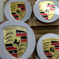 Porsche Silver Wheel Center Caps Set of 4 – 76mm OEM Style Hub Caps Replacement for Porsche Wheels