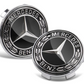 Mercedes-Benz Floating Wheel Center Caps Set – Self-Leveling Upright Star Logo Rim Center Caps | OEM Style Wheel Hub Caps (Set of 4)