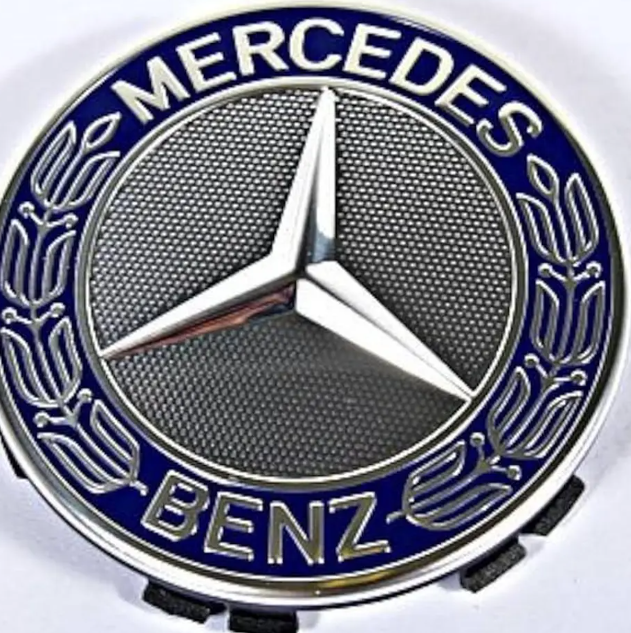 Mercedes-Benz Floating Wheel Center Caps Set – Self-Leveling Upright Star Logo Rim Center Caps | OEM Style Wheel Hub Caps (Set of 4)