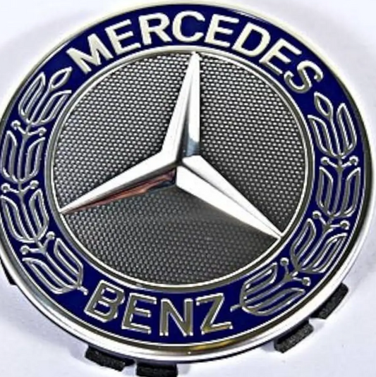 Mercedes-Benz Floating Wheel Center Caps Set – Self-Leveling Upright Star Logo Rim Center Caps | OEM Style Wheel Hub Caps (Set of 4)