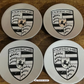 Porsche Wheel Center Caps 76mm – Silver OEM Style Hub Caps Replacement Set of 4 for Porsche Wheels