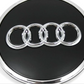 Audi Floating Wheel Center Caps 61mm – Self-Leveling Logo Hub Caps | OEM Style Rim Emblem Covers (Set of 4)