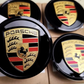 Gloss Black Porsche Wheel Center Caps 76mm – OEM Style ABS Hub Emblems Replacement Set of 4
