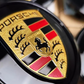 Gloss Black Porsche Wheel Center Caps 76mm – OEM Style ABS Hub Emblems Replacement Set of 4