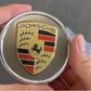 Porsche Wheel Center Caps Set of 4 – 76mm Grey Emblem with Silver Ring OEM Style Replacement Hub Caps