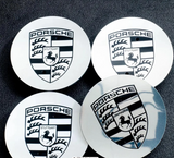 Porsche Wheel Center Caps 76mm – OEM Style Gray Hub Covers Replacement Set of 4