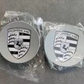 Porsche Wheel Center Caps 76mm – OEM Style Gray Hub Covers Replacement Set of 4