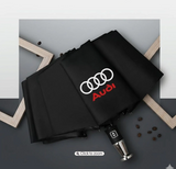 Audi Auto Open Close Folding Umbrella – Windproof Travel Umbrella with Audi Logo | Luxury Gift for Car Enthusiasts