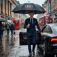 Audi Auto Open Close Folding Umbrella – Windproof Travel Umbrella with Audi Logo | Luxury Gift for Car Enthusiasts