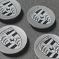 Porsche Wheel Center Caps 76mm – Gray & Black OEM Style Hub Caps Replacement Set of 4