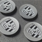 Porsche Wheel Center Caps 76mm – Gray & Black OEM Style Hub Caps Replacement Set of 4