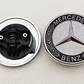 Mercedes Benz 57mm Hood Emblem Replacement – AMG Brabus Matte Glossy Black Star Badge for C E S CLA CLS GLA GLC GLK ML GL Class