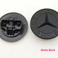 Mercedes Benz 57mm Hood Emblem Replacement – AMG Brabus Matte Glossy Black Star Badge for C E S CLA CLS GLA GLC GLK ML GL Class