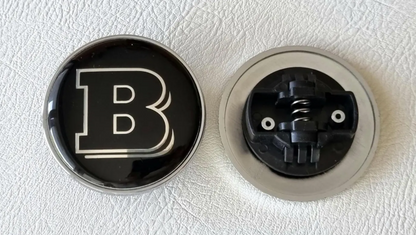 Mercedes Benz 57mm Hood Emblem Replacement – AMG Brabus Matte Glossy Black Star Badge for C E S CLA CLS GLA GLC GLK ML GL Class