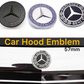 Mercedes Benz 57mm Hood Emblem Replacement – AMG Brabus Matte Glossy Black Star Badge for C E S CLA CLS GLA GLC GLK ML GL Class