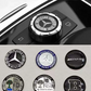 Mercedes Benz 29mm Media Button Sticker – AMG, Brabus & Affalterbach Multimedia Control Button Decal | Premium Aluminum Interior Trim