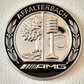 Mercedes Benz 29mm Media Button Sticker – AMG, Brabus & Affalterbach Multimedia Control Button Decal | Premium Aluminum Interior Trim
