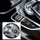 Mercedes Benz 29mm Media Button Sticker – AMG, Brabus & Affalterbach Multimedia Control Button Decal | Premium Aluminum Interior Trim