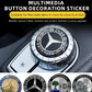 Mercedes Benz 29mm Media Button Sticker – AMG, Brabus & Affalterbach Multimedia Control Button Decal | Premium Aluminum Interior Trim