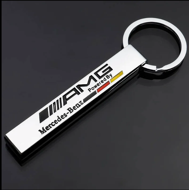 S Line / M / AMG Metal Strip Keychain – Premium Car Keyring for Audi S Line, BMW M & Mercedes AMG | 92mm