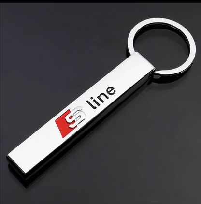 S Line / M / AMG Metal Strip Keychain – Premium Car Keyring for Audi S Line, BMW M & Mercedes AMG | 92mm