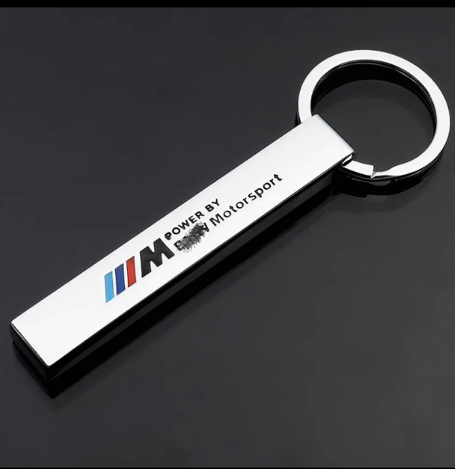 S Line / M / AMG Metal Strip Keychain – Premium Car Keyring for Audi S Line, BMW M & Mercedes AMG | 92mm