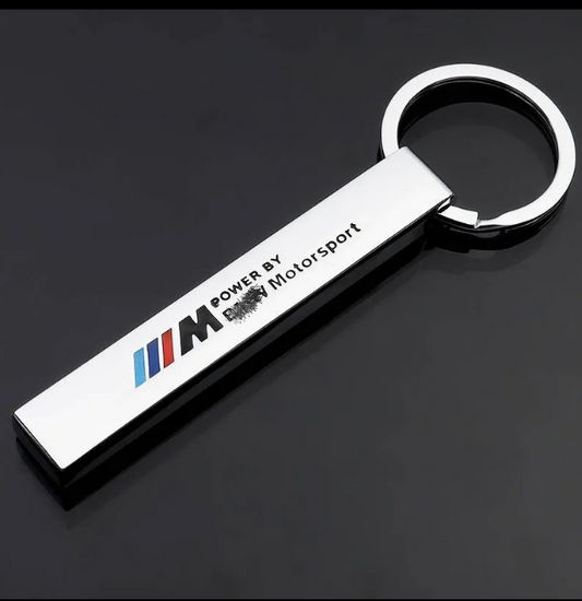 S Line / M / AMG Metal Strip Keychain – Premium Car Keyring for Audi S Line, BMW M & Mercedes AMG | 92mm