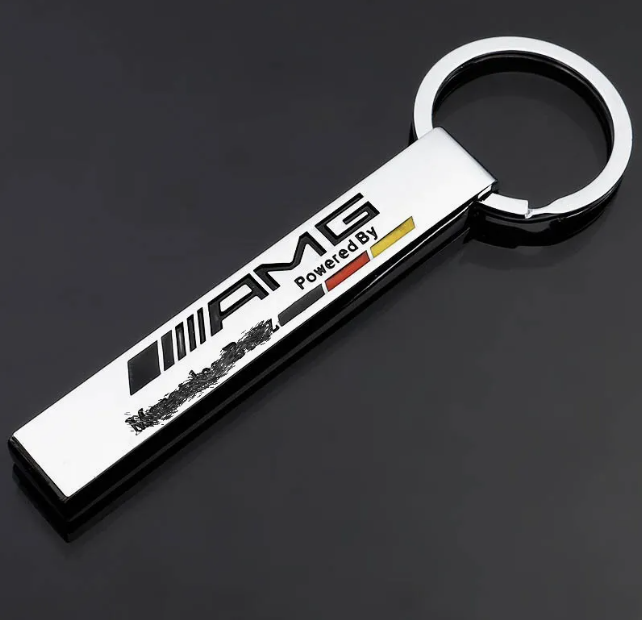 S Line / M / AMG Metal Strip Keychain – Premium Car Keyring for Audi S Line, BMW M & Mercedes AMG | 92mm