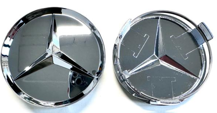 Mercedes-Benz Wheel Center Caps Pack of 4 – 60mm, 75mm, 144mm, 146mm, 154mm & 163mm OEM Style Replacement Hub Caps for Mercedes Wheels