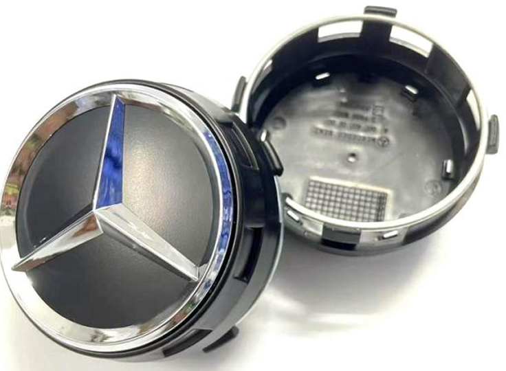 Mercedes-Benz Wheel Center Caps Pack of 4 – 60mm, 75mm, 144mm, 146mm, 154mm & 163mm OEM Style Replacement Hub Caps for Mercedes Wheels