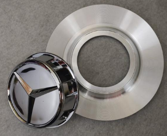 Mercedes-Benz Wheel Center Caps Pack of 4 – 60mm, 75mm, 144mm, 146mm, 154mm & 163mm OEM Style Replacement Hub Caps for Mercedes Wheels