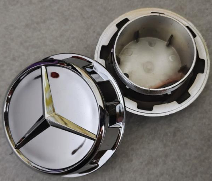 Mercedes-Benz Wheel Center Caps Pack of 4 – 60mm, 75mm, 144mm, 146mm, 154mm & 163mm OEM Style Replacement Hub Caps for Mercedes Wheels