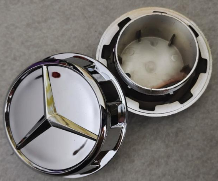 Mercedes-Benz Wheel Center Caps Pack of 4 – 60mm, 75mm, 144mm, 146mm, 154mm & 163mm OEM Style Replacement Hub Caps for Mercedes Wheels