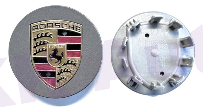 Porsche Wheel Center Caps Set of 4 – 76mm & 65mm OEM Style Replacement Hub Caps for Porsche Alloy Wheels – Premium ABS Rim Center Covers