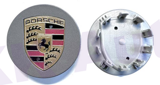Porsche Wheel Center Caps Set of 4 – 76mm & 65mm OEM Style Replacement Hub Caps for Porsche Alloy Wheels – Premium ABS Rim Center Covers