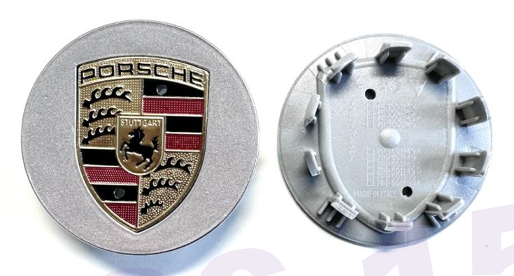 Porsche Wheel Center Caps Set of 4 – 76mm & 65mm OEM Style Replacement Hub Caps for Porsche Alloy Wheels – Premium ABS Rim Center Covers