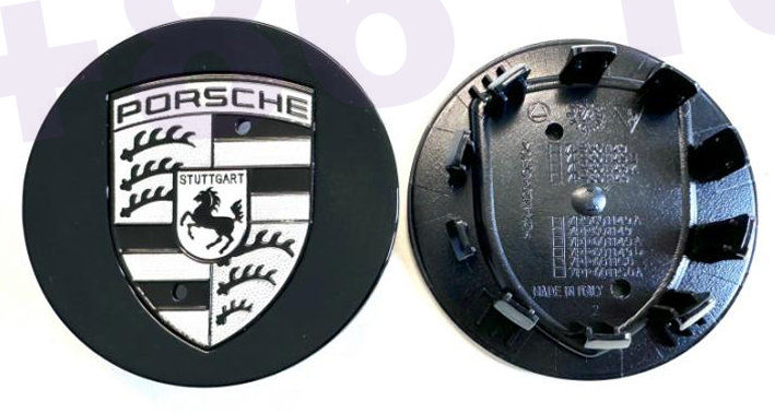 Porsche Wheel Center Caps Set of 4 – 76mm & 65mm OEM Style Replacement Hub Caps for Porsche Alloy Wheels – Premium ABS Rim Center Covers