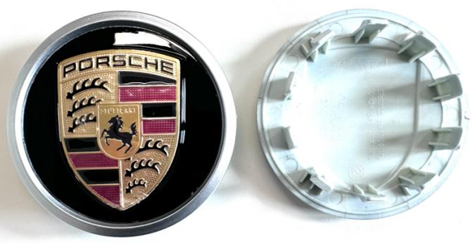 Porsche Wheel Center Caps Set of 4 – 76mm & 65mm OEM Style Replacement Hub Caps for Porsche Alloy Wheels – Premium ABS Rim Center Covers