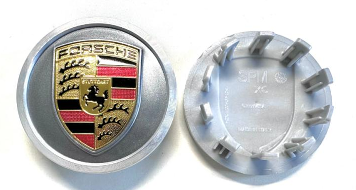 Porsche Wheel Center Caps Set of 4 – 76mm & 65mm OEM Style Replacement Hub Caps for Porsche Alloy Wheels – Premium ABS Rim Center Covers