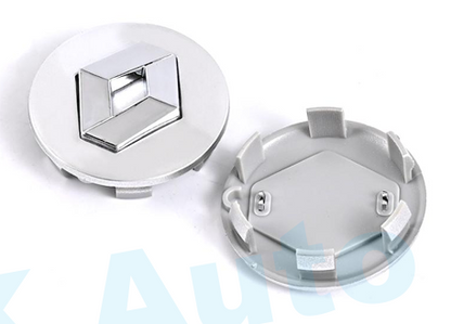Renault Wheel Center Caps Set of 4 – 57mm & 60mm OEM Style Replacement Hub Caps for Renault Alloy Wheels – Premium ABS Rim Center Covers