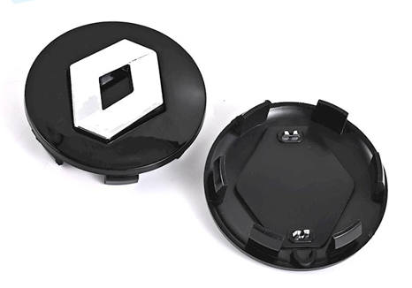 Renault Wheel Center Caps Set of 4 – 57mm & 60mm OEM Style Replacement Hub Caps for Renault Alloy Wheels – Premium ABS Rim Center Covers