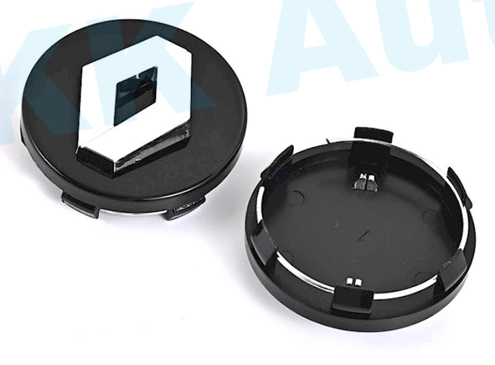 Renault Wheel Center Caps Set of 4 – 57mm & 60mm OEM Style Replacement Hub Caps for Renault Alloy Wheels – Premium ABS Rim Center Covers