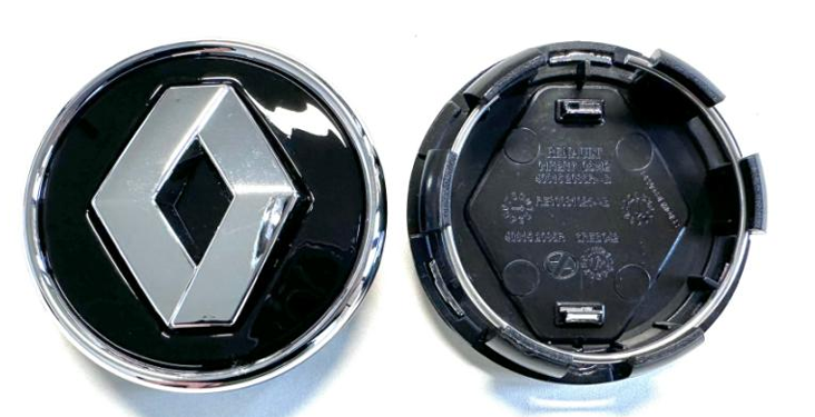Renault Wheel Center Caps Set of 4 – 57mm & 60mm OEM Style Replacement Hub Caps for Renault Alloy Wheels – Premium ABS Rim Center Covers