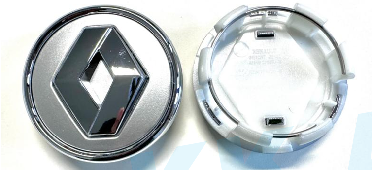 Renault Wheel Center Caps Set of 4 – 57mm & 60mm OEM Style Replacement Hub Caps for Renault Alloy Wheels – Premium ABS Rim Center Covers