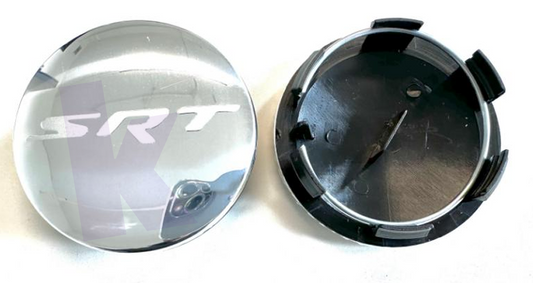 Dodge SRT Wheel Center Caps Set of 4 – 63mm OEM Style Replacement Hub Caps for Dodge SRT Alloy Wheels – Premium ABS Snap-On Rim Center Covers