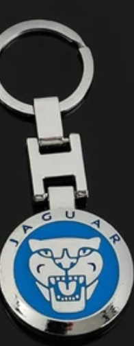 Jaguar Metal Keychain – Premium Jaguar Logo Key Ring | Black, Blue & Red | Zinc Alloy Car Keychain | 90×34mm | 44g